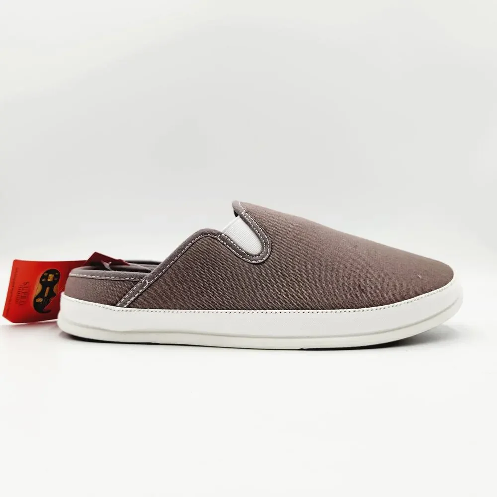 Deer Stags Men's Charcoal Grey Canvas Spike Indoor/Outdoor Slippers Size 11